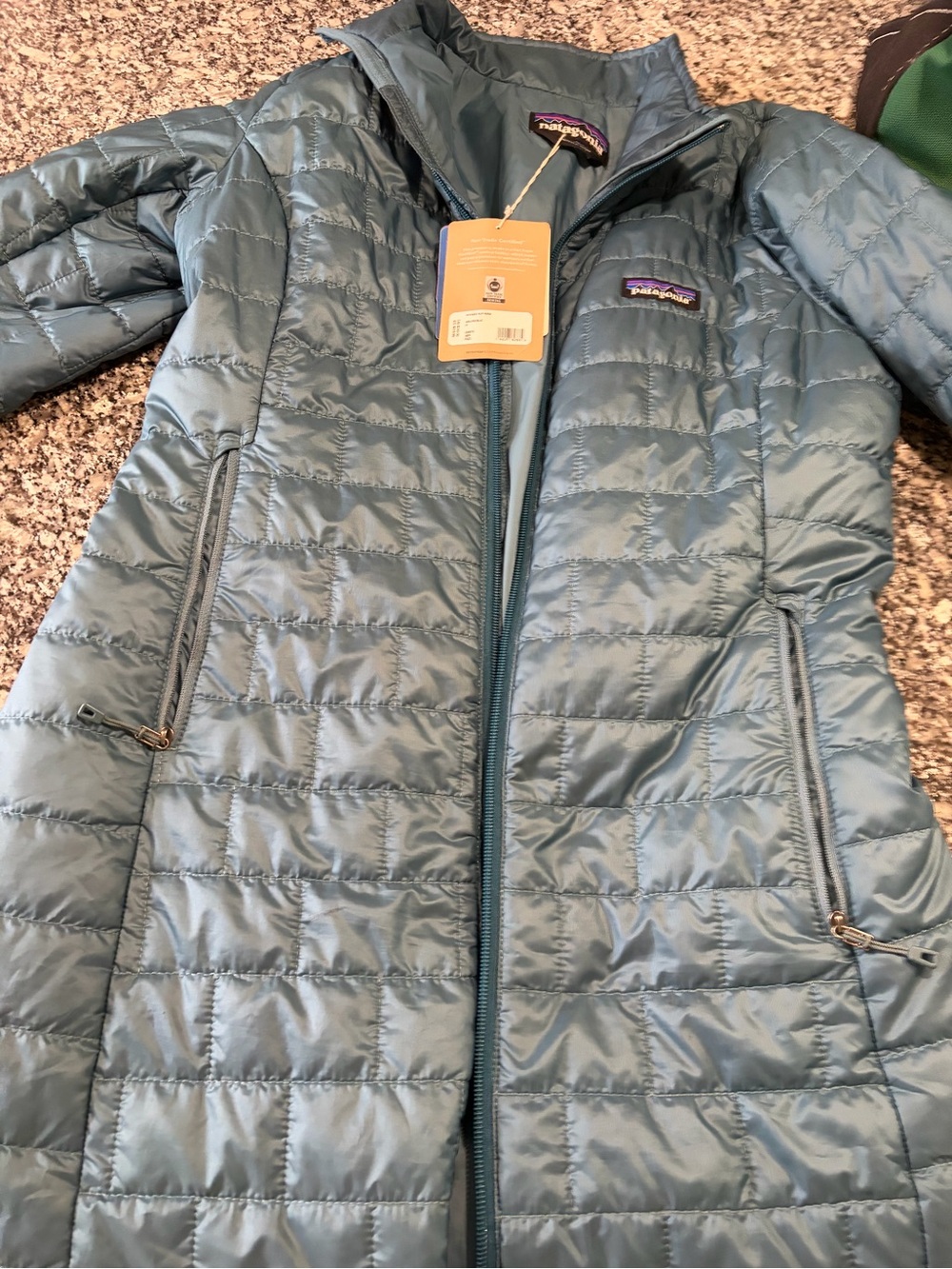 Patagonia Teal Quilted Packable Jacket